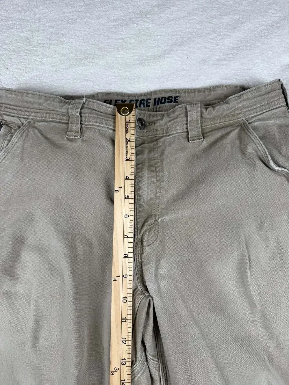 Duluth Trading Co. Flex Fire Hose Standard Fit Work Pants Tan 36x32